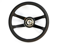 Volante de cuero acolchado de plato hondo de 380 mm estilo Carrera RS. Porsche 911 1965 a 1973 - 91434780515